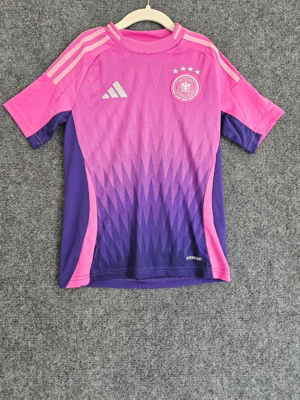 adidas Germany 2024 Away Kids Jersey | Youth S (9-10 Years) | Pink